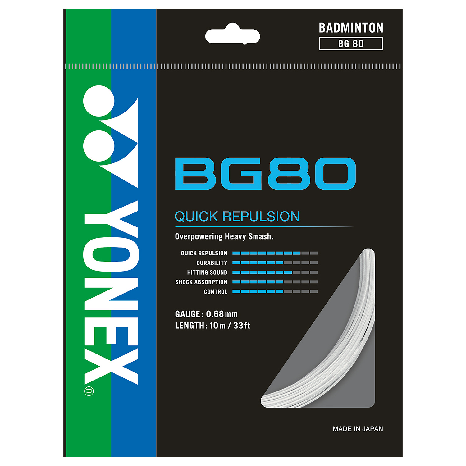 Перетяжка ракетки струной Yonex BG80