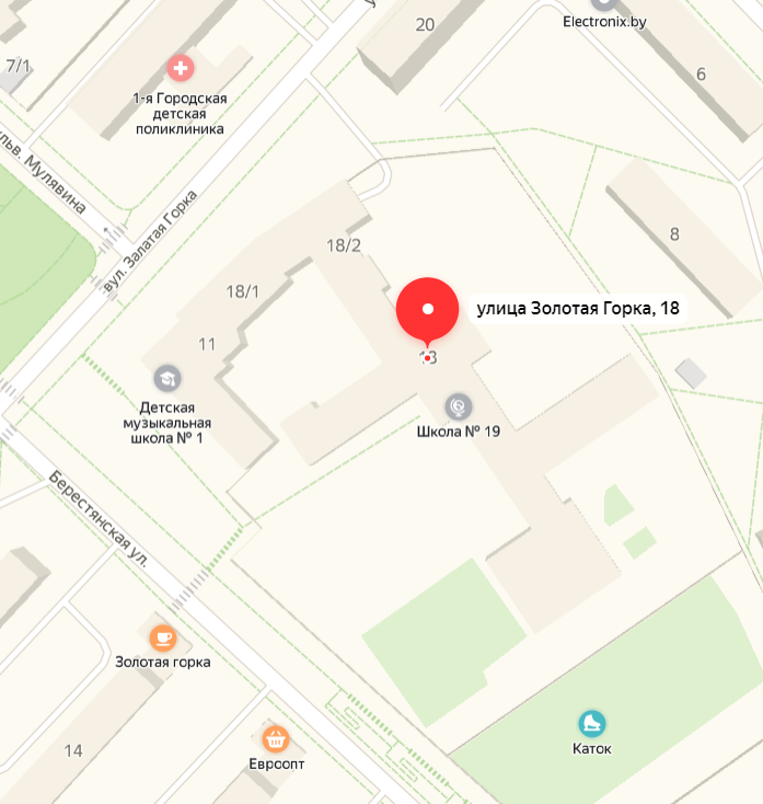 Якуба коласа карта минск